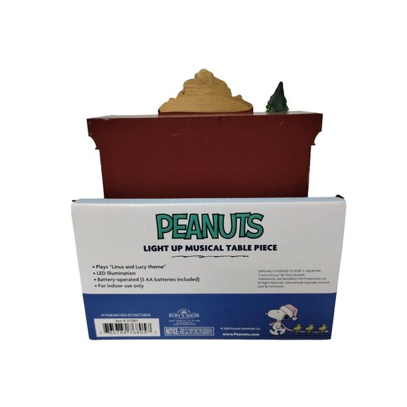 Peanuts Charlie Brown and Snoopy Cozy Fireplace Musical Decoration Lights Up New - Picture 3 of 6